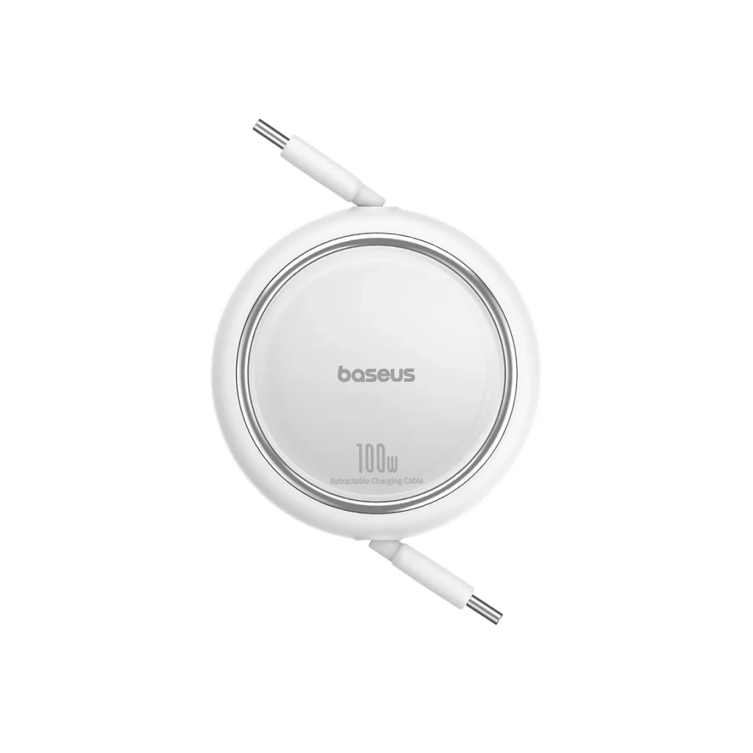 Baseus Free2Draw Mini Retractable 1m USB-C To USB-C 100W Cable White P10364500211