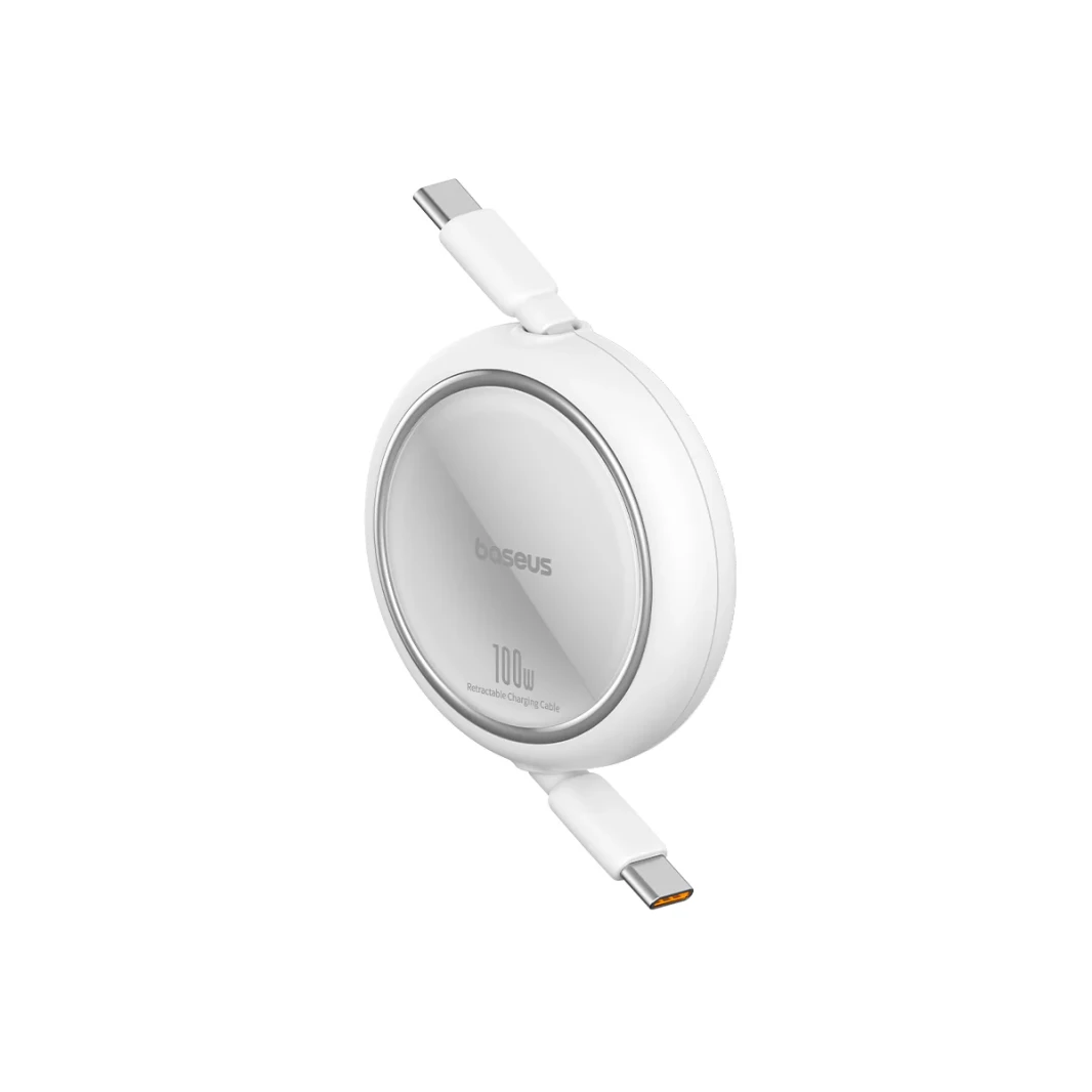 Baseus Free2Draw Mini Retractable 1m USB-C To USB-C 100W Cable White P10364500211