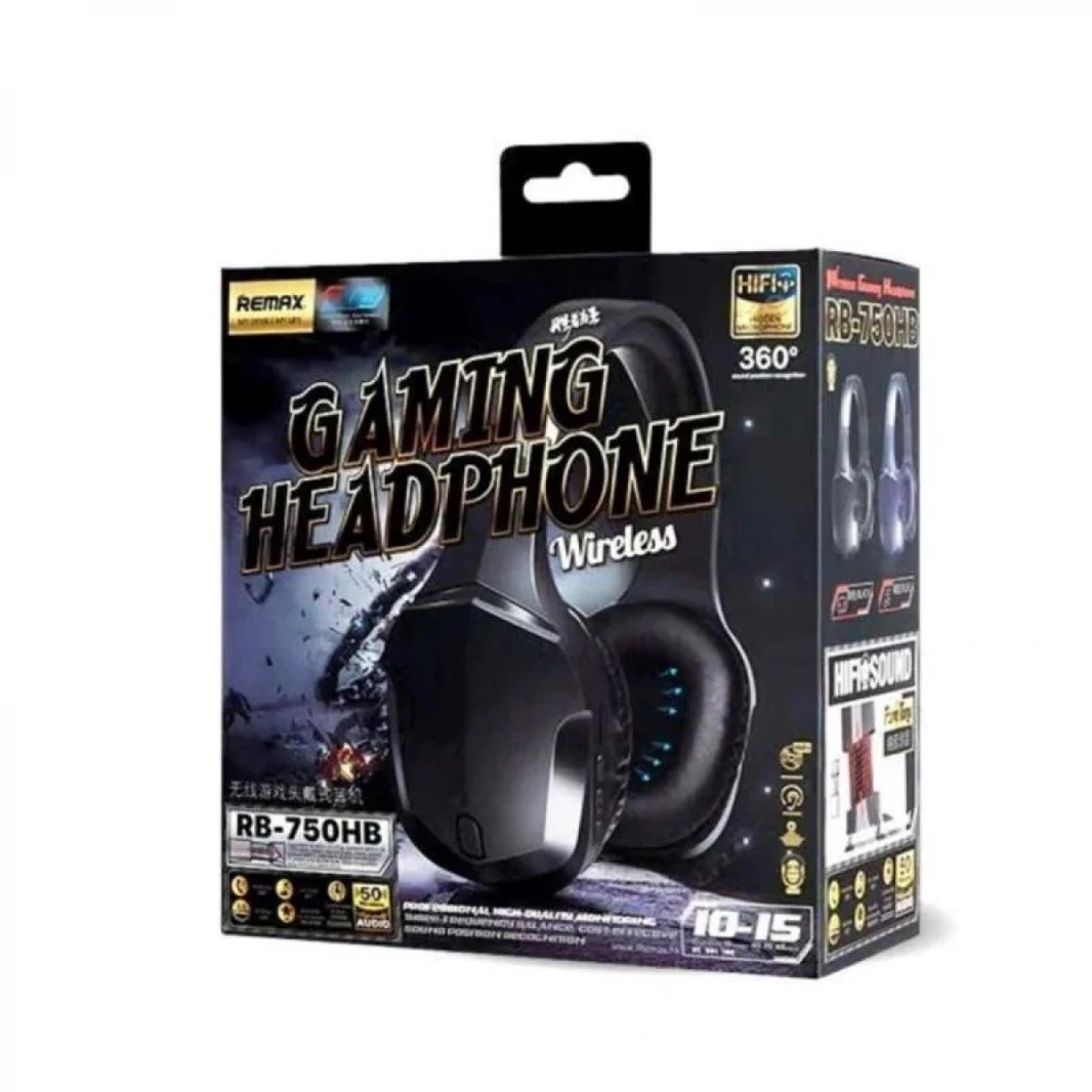 Remax Bluetooth Headset V5.0 (Aux 3.5mm // دعم بطاقة TF) [RB-750HB]