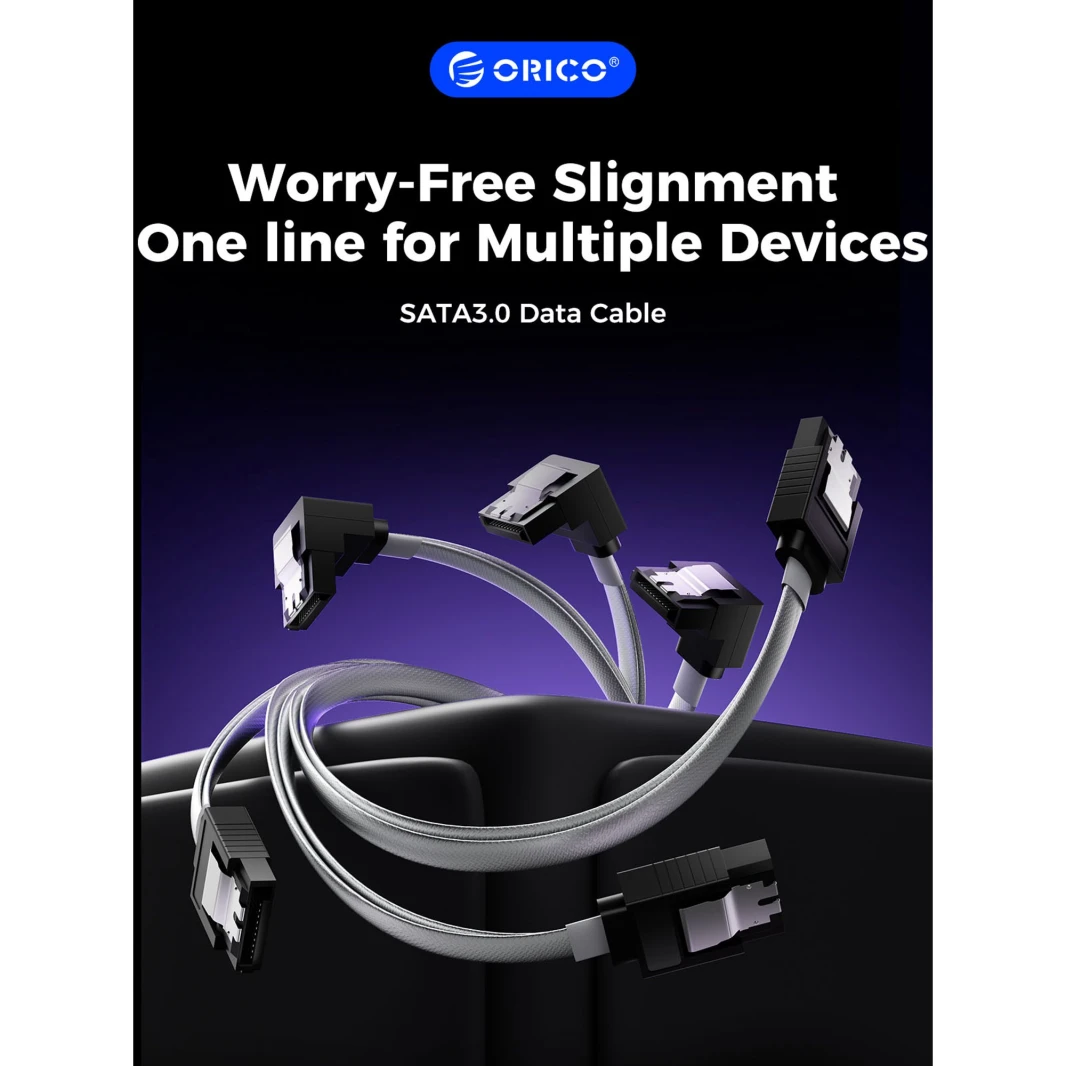 كابل Orico 1 × 3 SATA لمحرك الأقراص الثابتة 6 جيجابت في الثانية SATA 3.0 90 سم