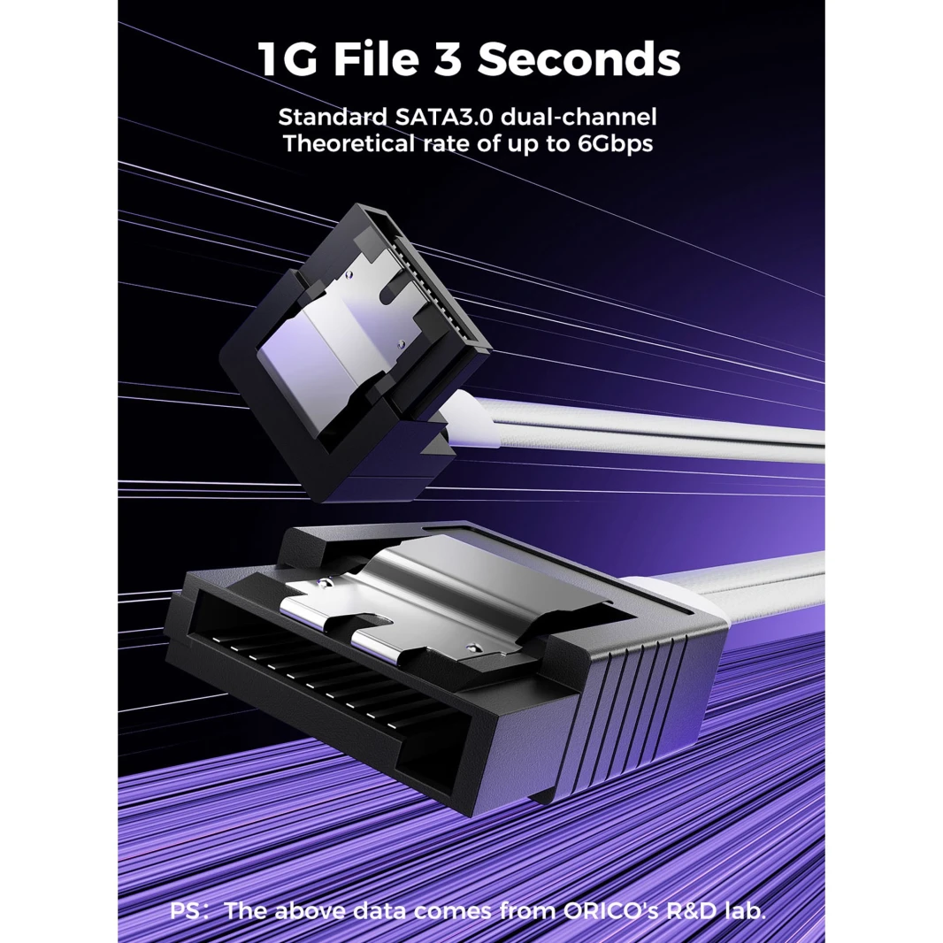 كابل Orico 1 × 3 SATA لمحرك الأقراص الثابتة 6 جيجابت في الثانية SATA 3.0 90 سم