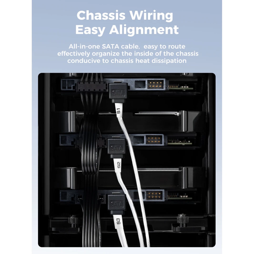 كابل Orico 1 × 3 SATA لمحرك الأقراص الثابتة 6 جيجابت في الثانية SATA 3.0 90 سم