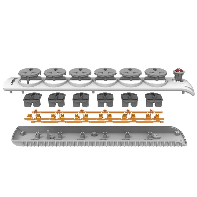 Huntkey SZN601 Power Strip 6 Socket (Universal) 3M Cable MAX2500W-MAX10A-MK