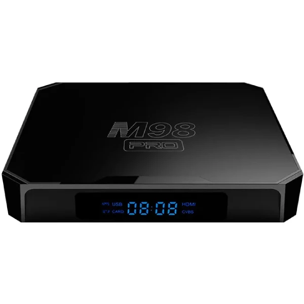 قم بتعيين Top Box Smart M98 Pro Android TV Box - تخزين 16 جيجا بايت - ذاكرة الوصول العشوائي 2GB
