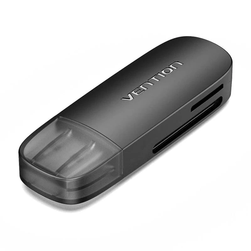 VENTER 2-in-1 USB 3.0 A CARDER READER (SD+TF) خطاب محرك واحد أسود-CLFB0