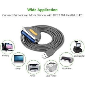 UGREEN USB إلى IEEE1284 كابل متوازي - طول الكابل 2M - 20225