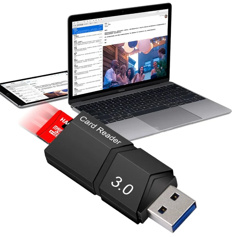 قارئ بطاقة USB لبطاقات microSD (بطاقة TF) - USB 3.0 السرعة