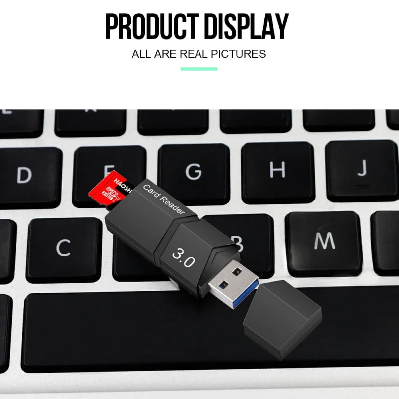 قارئ بطاقة USB لبطاقات microSD (بطاقة TF) - USB 3.0 السرعة