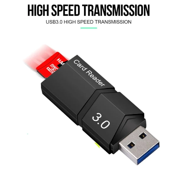 قارئ بطاقة USB لبطاقات microSD (بطاقة TF) - USB 3.0 السرعة
