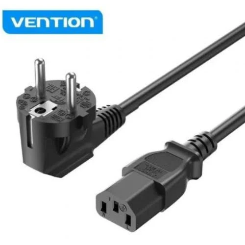 Vention 3-Prog Power Cord 1.8m C13 Connector Eu Slop (PC Power Cable)-ZCJBAC