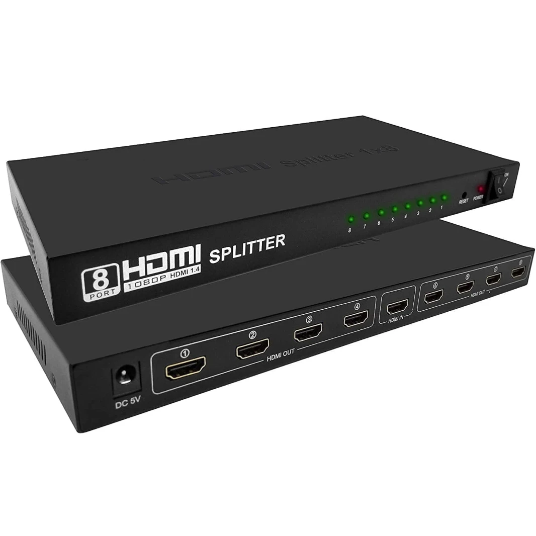 تقسيم HDMI مع 8 منافذ HDMI