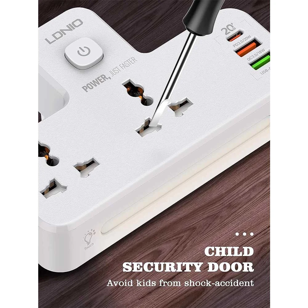 LDNIO 20W 3-PORT USB Charger Extension Strip [SC2311]