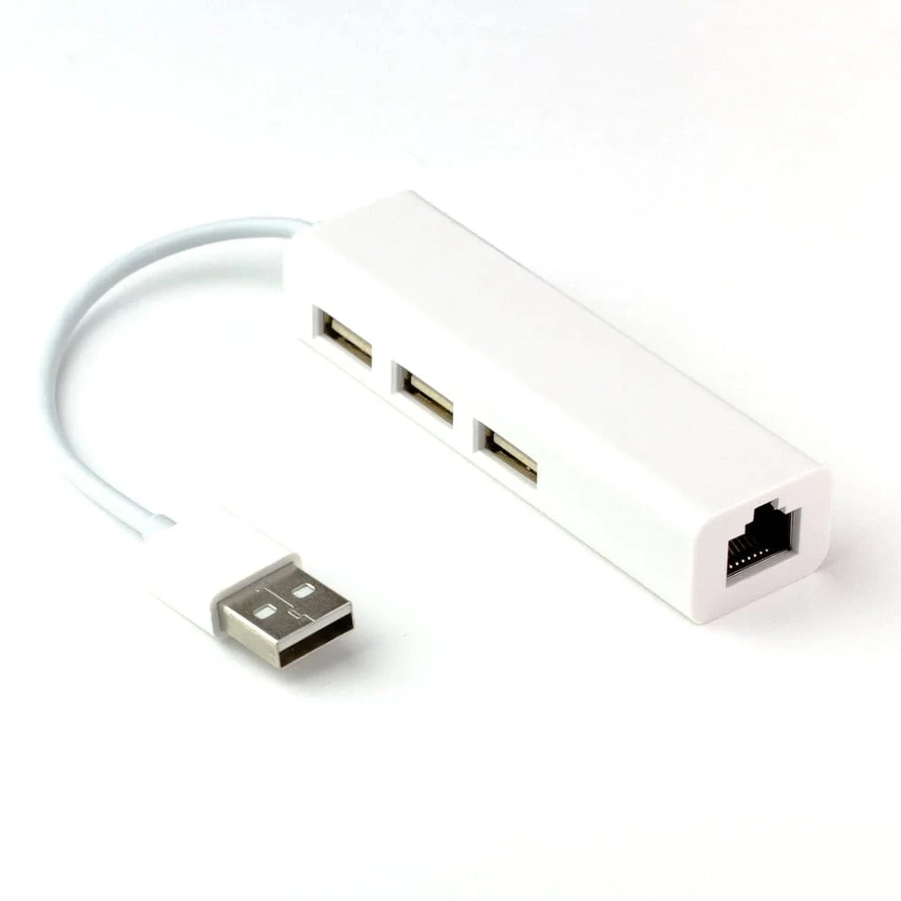 محور USB 3.0 مع محول منفذ Ethernet