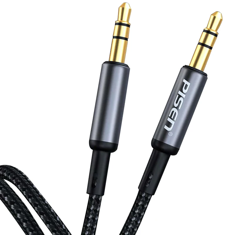 بيزن ألومنيوم سبيكة صوتية مضفر aux 3.5mm 1m- lh-yyp1-1000