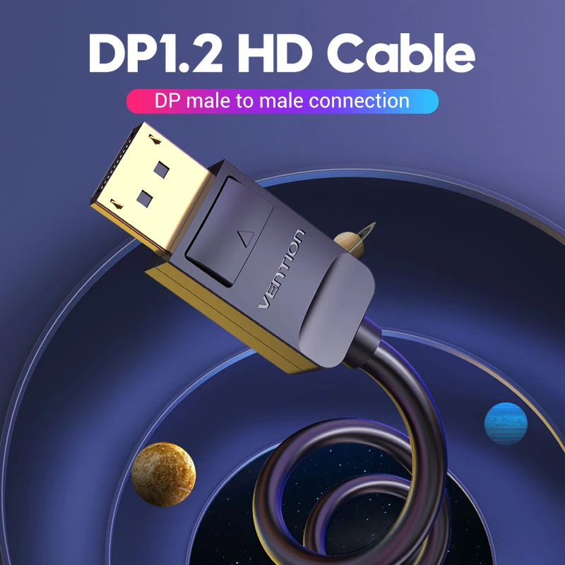 Vention DP DisplayPort 1.2 ذكر إلى الذكور كابل 1.5 م - HACBG