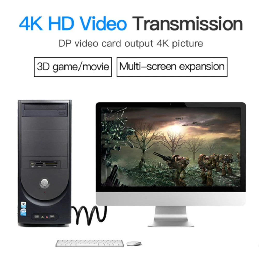 Vention DP DisplayPort 1.2 ذكر إلى الذكور كابل 1.5 م - HACBG