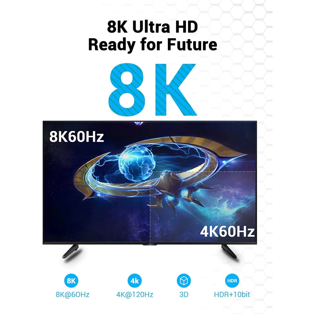 Vention HDMI 8K Cable Metal Metal Type 1.5m Aanbg