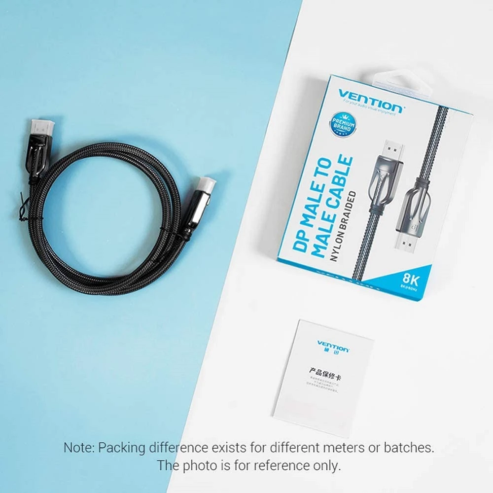 Vention DP Male To Male Nylon Braided 1.5m HCABG Cable