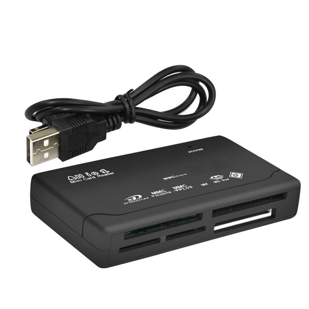 الكل في قارئ بطاقة USB 2.0 واحد (SD / MICROSD / M2 / XD / CF) [HT-02A]