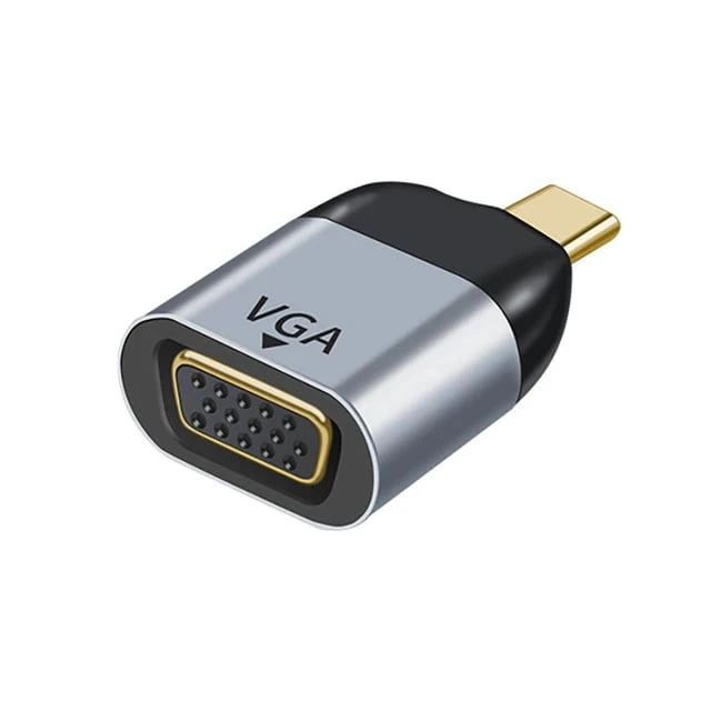 Type – c to VGA adapter { Support 1080P @ 60Hz }