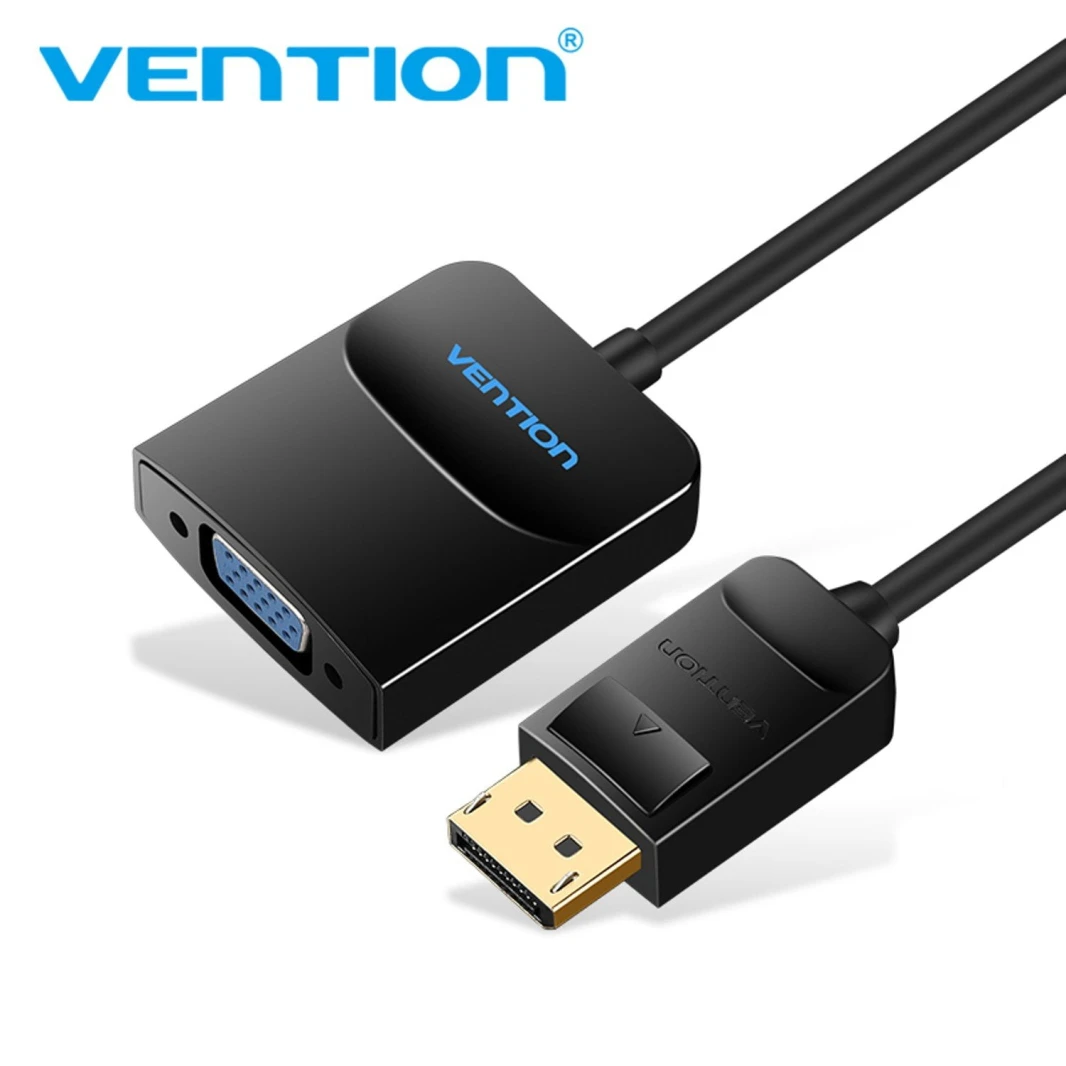 Vention DP to VGA Converter 0.15M Black – [HBFBB]