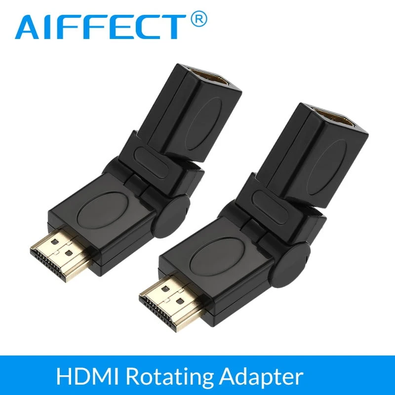 AIFFECT HDMI 1.4 Angle Type HDMI Male to Female 90, 180, 360 Degrees