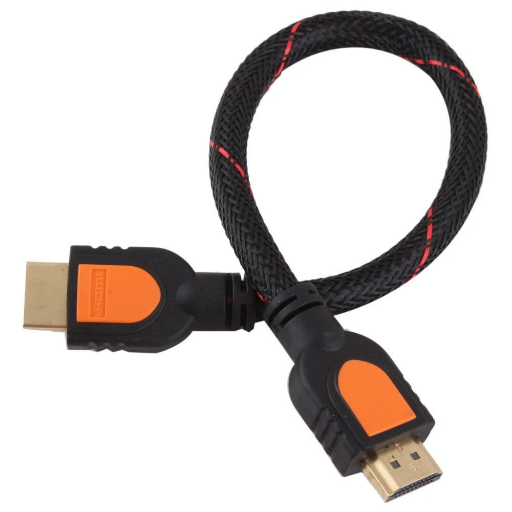 كابل HDMI قصير الذكور إلى ذكر 30 سم للمستقبل / التلفزيون