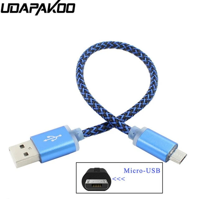 كابل UDAPAKOO القصير Micro USB 20 سم لـ Samsung / Hawaii / Sony / LG ....