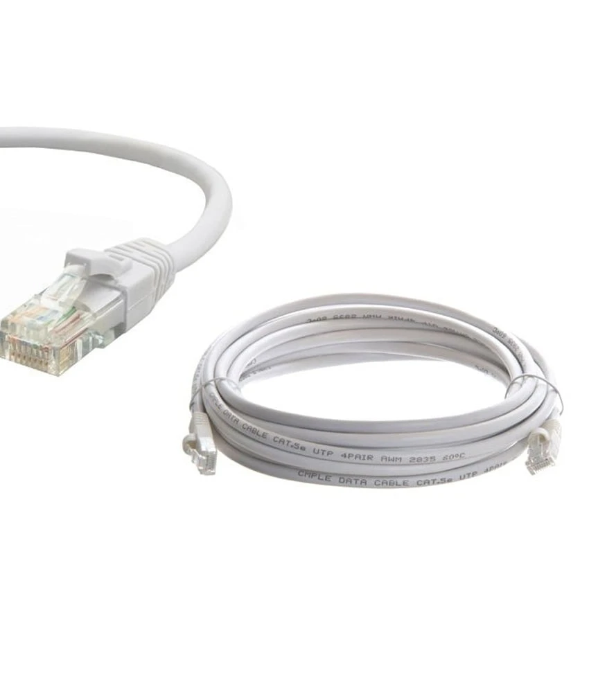 Network Cable Cat6 1Mtr Gray Color لتوصيل السرعة (مباشرة من كلا الجانبين)