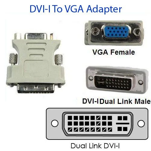 DVI-I ذكر لمحول محول أنثى VGA