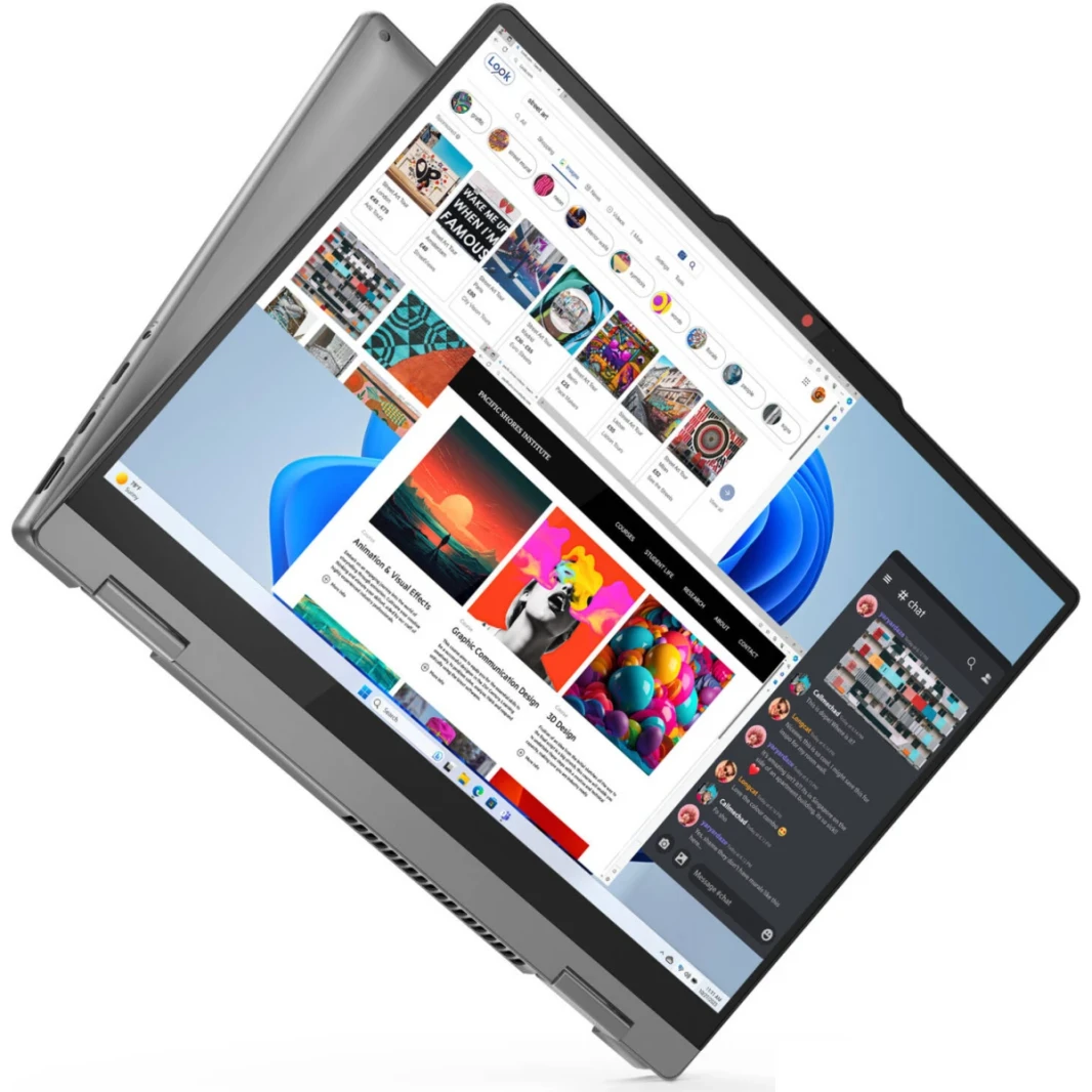 Lenovo Ideapad 5 2-in-1 (2024) Intel 13Gen Intel Core i7 معالج عالي الأداء 10-Cores 2-in-1 شاشة مع شاشة OLED و 2 سنوات ضمان
