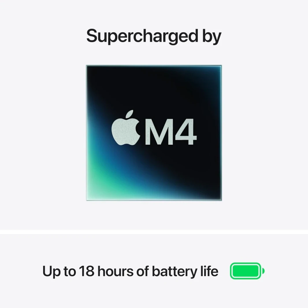 Apple NEW MacBook AIR 13 (2025) Apple M4 (512GB/16GB) 10‑Core CPU & 10‑Core GPU Retina True Tone , Midnight Color