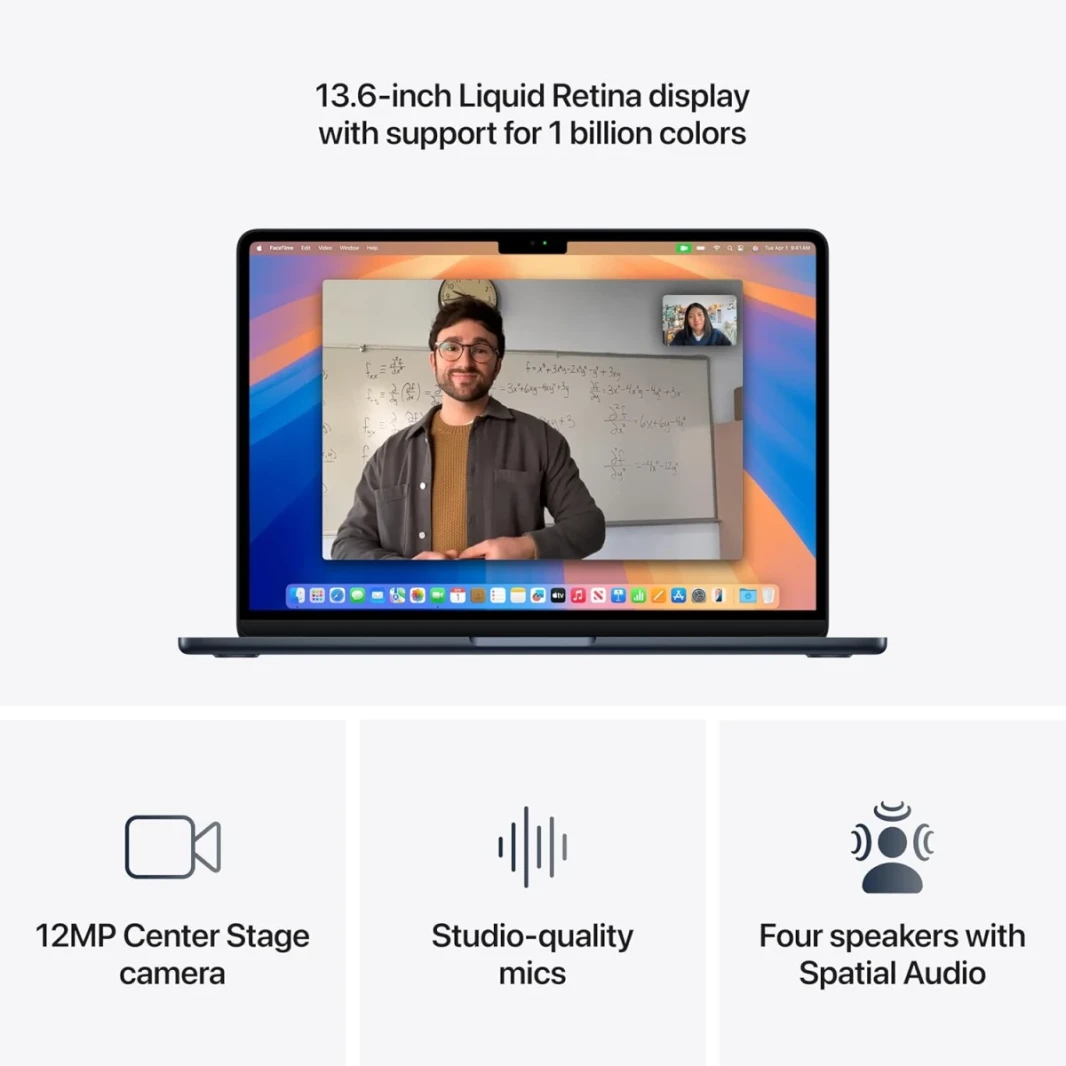 Apple NEW MacBook AIR 13 (2025) Apple M4 (512GB/16GB) 10‑Core CPU & 10‑Core GPU Retina True Tone , Midnight Color
