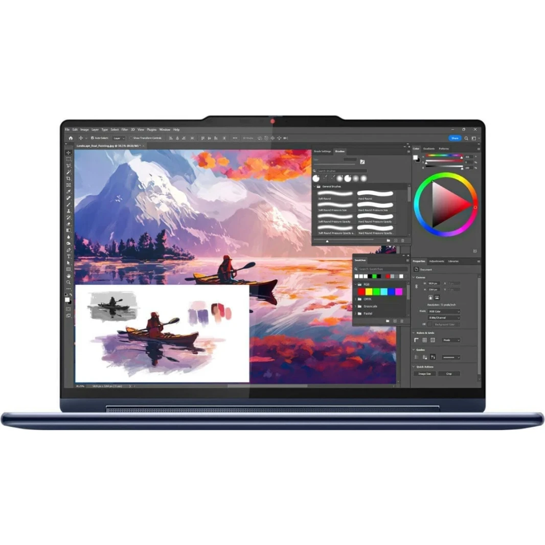 Lenovo Yoga 9 2-in-1 (2024) AI PC New Intel Core Ultra 7 155h عالي الأداء معالج 16-cores W/ 2.8k OLED 120Hz Touch الشاشات والبطارية الكبيرة-الأزرق الكوني