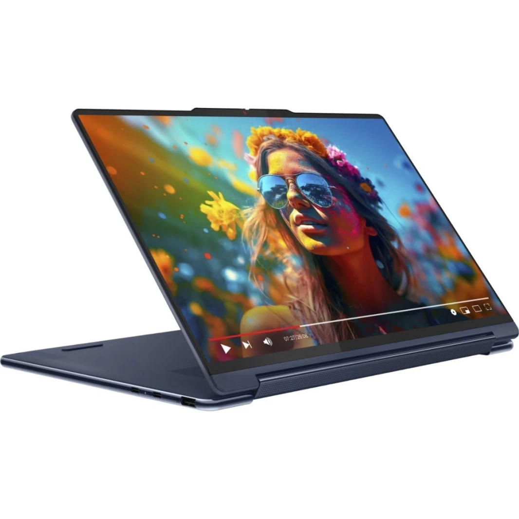 Lenovo Yoga 9 2-in-1 (2024) AI PC New Intel Core Ultra 7 155h عالي الأداء معالج 16-cores W/ 2.8k OLED 120Hz Touch الشاشات والبطارية الكبيرة-الأزرق الكوني