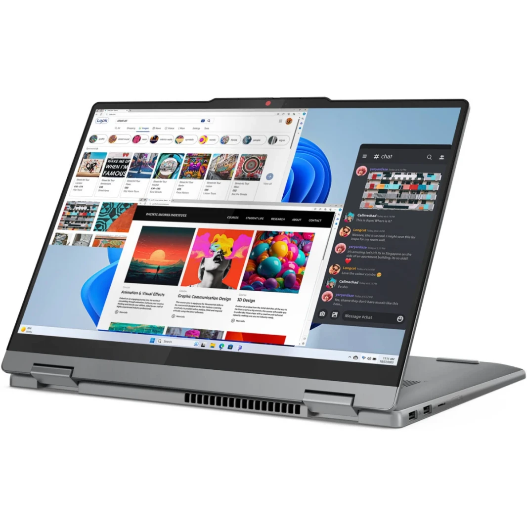 Lenovo Ideapad 5 16 "(2024) Intel Core 7 10-Cores 2-in-1 شاشة اللمس مع عرض اللمس والأسطح الكاملة-Luna Gray