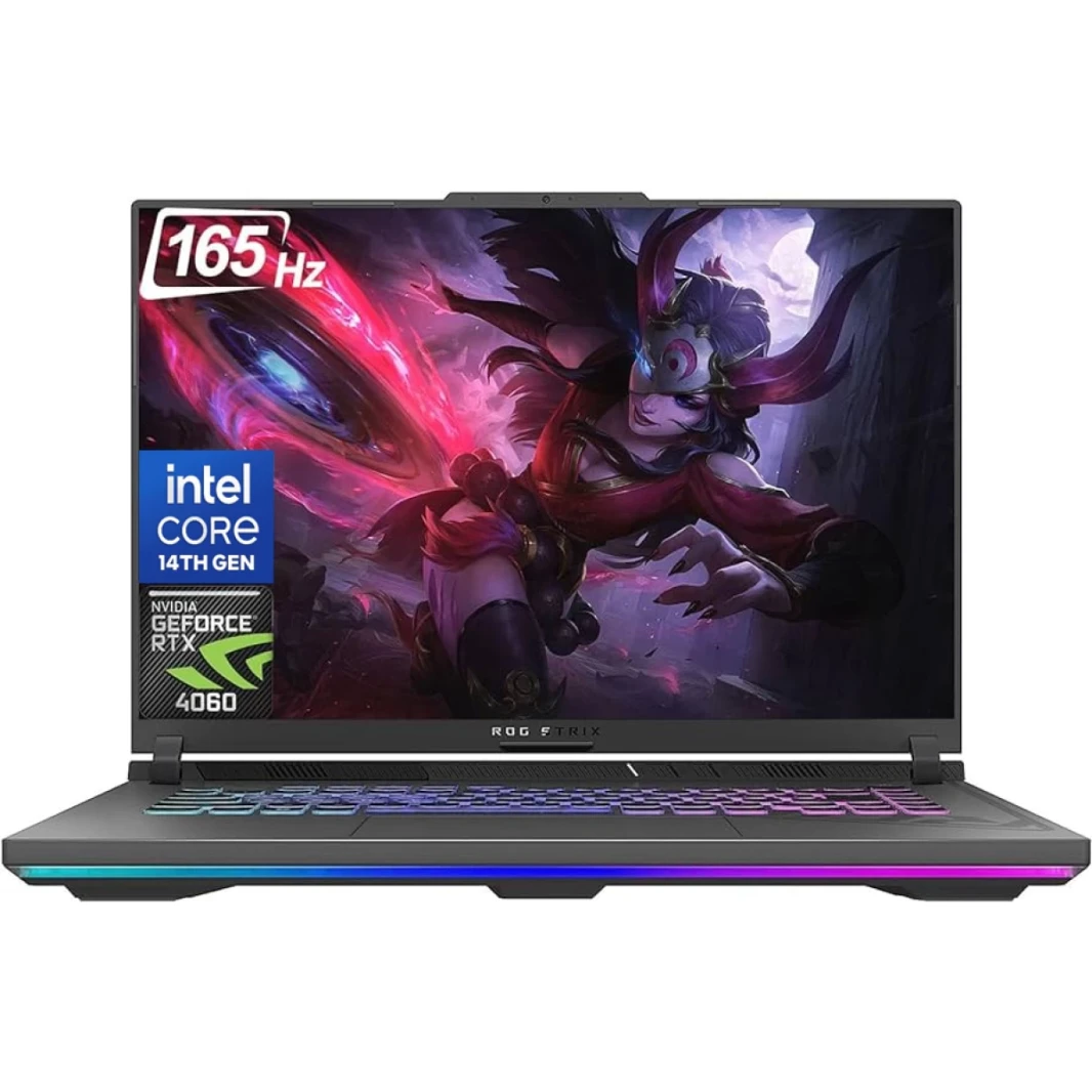 ASUS NEW ROG Strix G16 (2024) G614JVR NEW 14Gen Intel Core i9 14900HX 24-Cores w/ Nvidia RTX 4060 8GB DDR6 & 16" IPS 165Hz Display , Gray