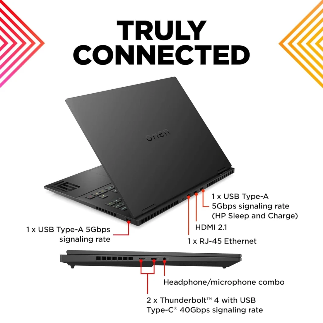 HP OMEN 16 (2024) 16-wf100 NEW 14Gen Intel Core i7 20-Cores w/ Nvidia RTX 4070 8GB & IPS 2.5K 240Hz Display - Shadow Black