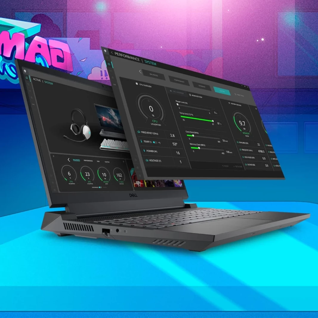 Dell G15 5530 Gaming (2023) New 13Gen Intel Core I7 13650HX 14 cores w/ NVIDIA RTX 4060 8GB DDR6 و IPS و IPS 165Hz Display و 3 سنوات ضمان