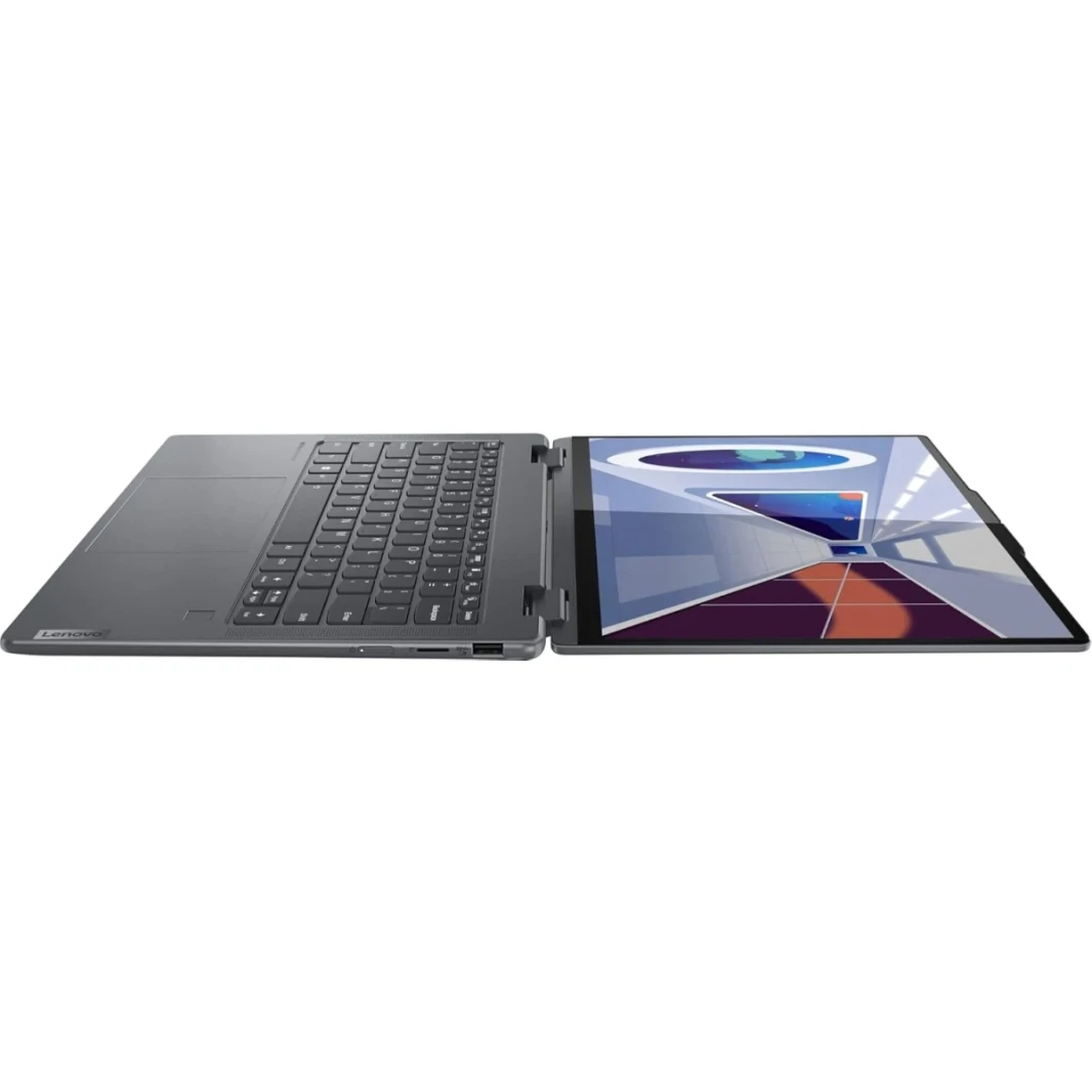Lenovo Yoga 7 14 "(2024) New Intel Core Ultra 5 12-Cores 2-in-1 عرض ألمنيوم مع كاميرا MIL-STD-810H وبطارية ضخمة ، رمادي العاصفة