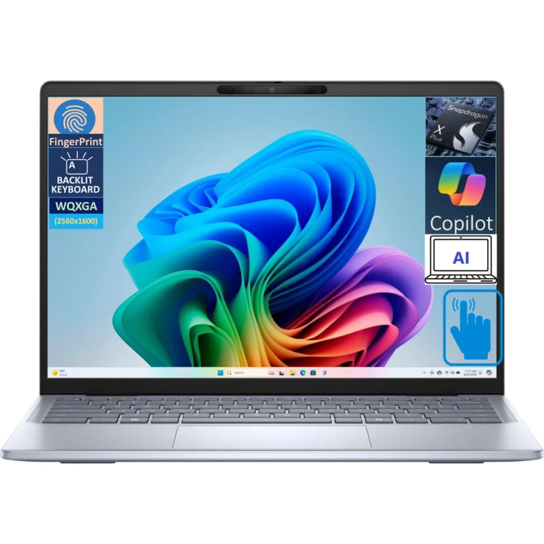 Dell Latitude 7455 (2024) Power your workflow with AI PC NEW Snapdragon X Plus 10-Cores AI-Powered w/ Long Battery Life & IPS 2.5K Touch Screen , Gray