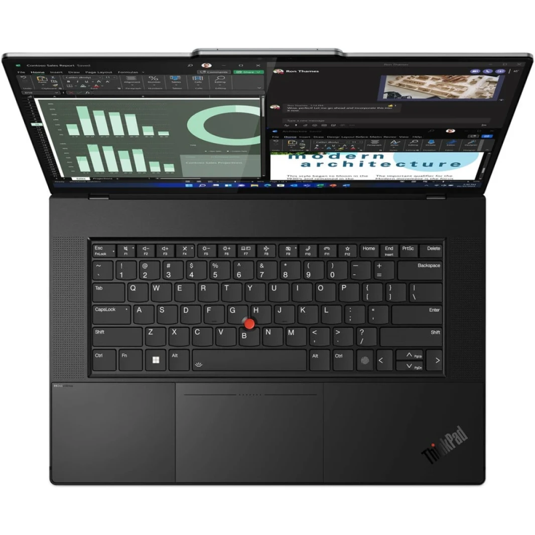 Lenovo New Thinkpad Z16 Gen 2 (2024) خبرة مرتفعة وقوة استثنائية Amd Ryzen 9 Pro 7gen 8-Core Amd Ryzen ™ Ai مع مواد خالية من البلاستيك و 4K Oled Touch-Black/ Gray