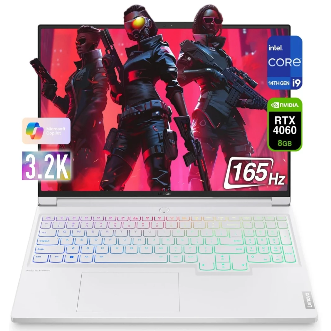 Lenovo Legion 7 (2024) New 14Gen 14Gen Intel Core I9 14900HX 24 CORES W/ NVIDIA RTX 4060 8GB و 3.2K IPS 165Hz شاشة (مخصصة)-Glacier White