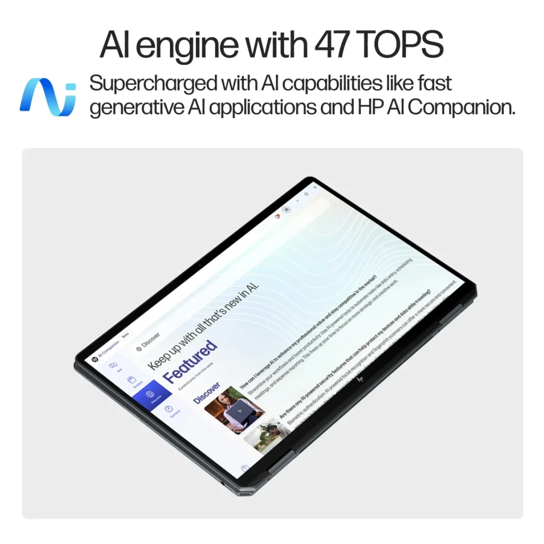 HP Omnibook Ultra Flip (2024) 14 -FH0001NE NEW Intel Core Ultra 7 Gen II 256V EVO NEXT GEN AI W/ 2.8K OLED 120HZ 360 ° شاشة لمسة - ECLIPSE GRAY