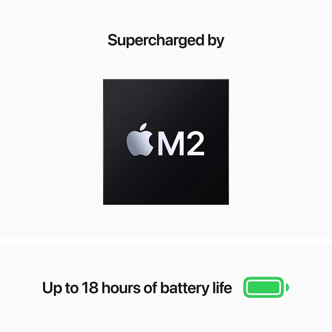 Apple MacBook Air 13 (2022) Apple M2 (256GB/8GB) 8 - CROE CPU و 8 - GPU RETINA TOLE - ضوء النجوم
