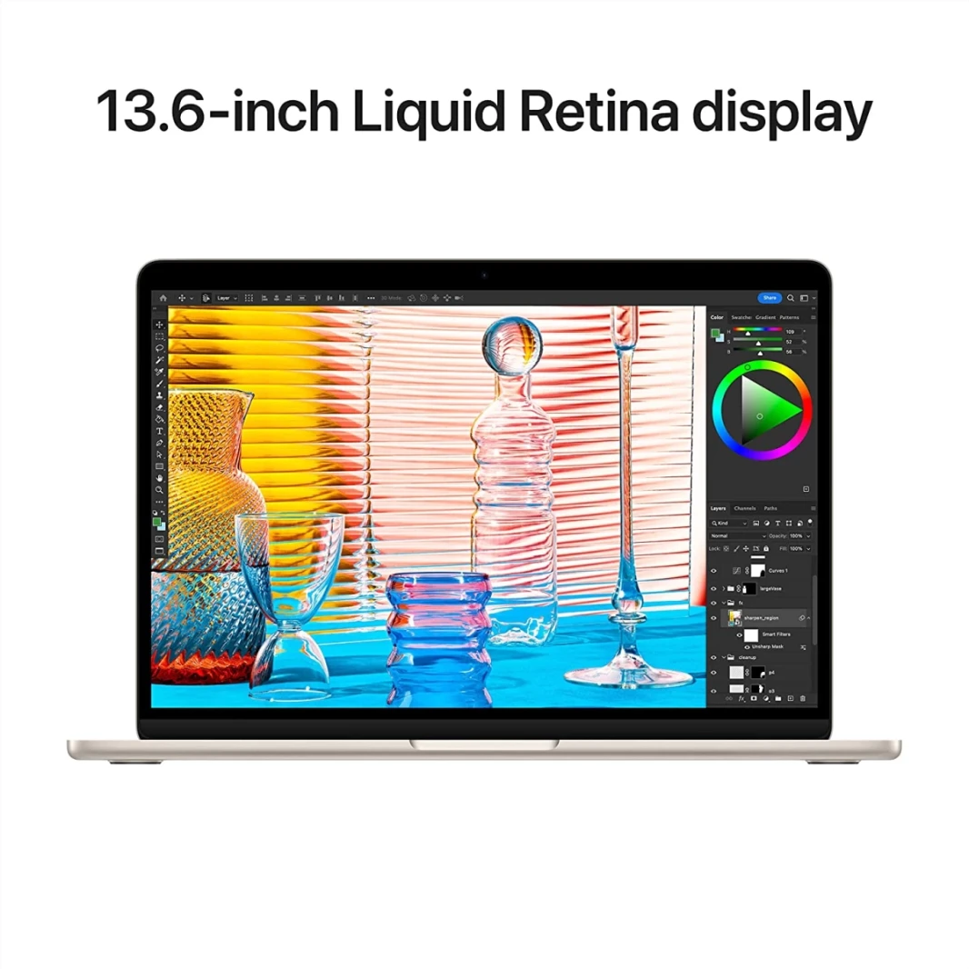 Apple MacBook Air 13 (2022) Apple M2 (256GB/8GB) 8 - CROE CPU و 8 - GPU RETINA TOLE - ضوء النجوم
