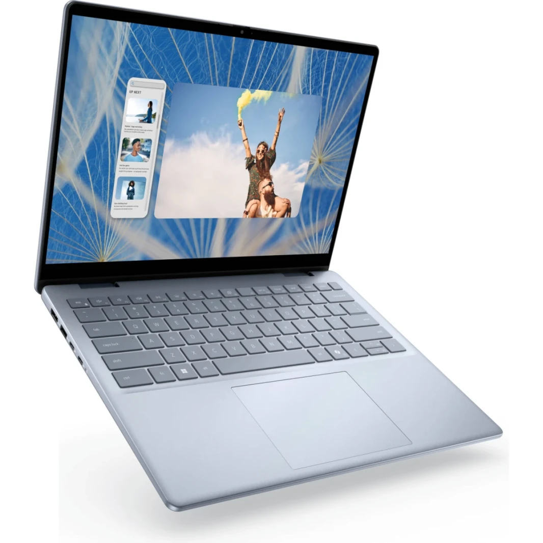 Dell Inspiron 14 7440 (2024) New Intel Core 5 10-Cores 2-in-1 شاشة اللمس مع شاشة لمسة وشحنة سريعة-Ice Blue