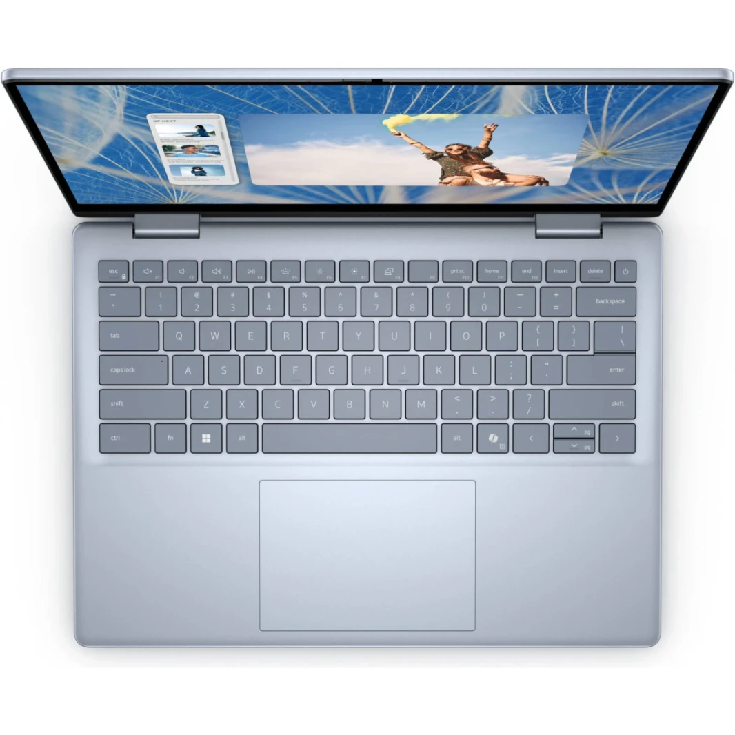 Dell Inspiron 14 7440 (2024) New Intel Core 5 10-Cores 2-in-1 شاشة اللمس مع شاشة لمسة وشحنة سريعة-Ice Blue