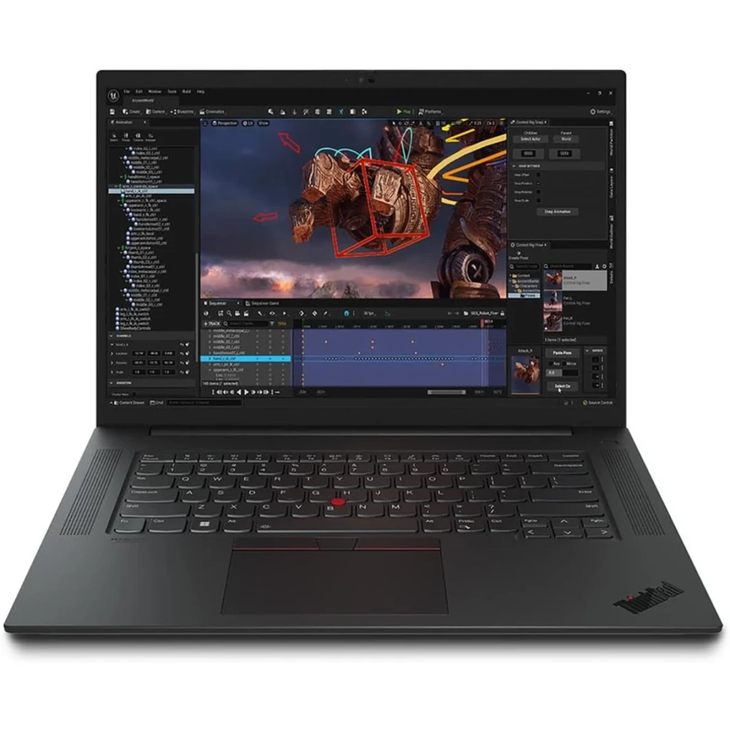 Lenovo Thinkpad P1 Gen 6 (2023) New 13Gen Intel Core I7 VPRO 14-Cores محطة عمل محمولة معتمدة من ISV W/ NVIDIA RTX 4080 12GB DDR6 و 2.5K IPS 165Hz-Black