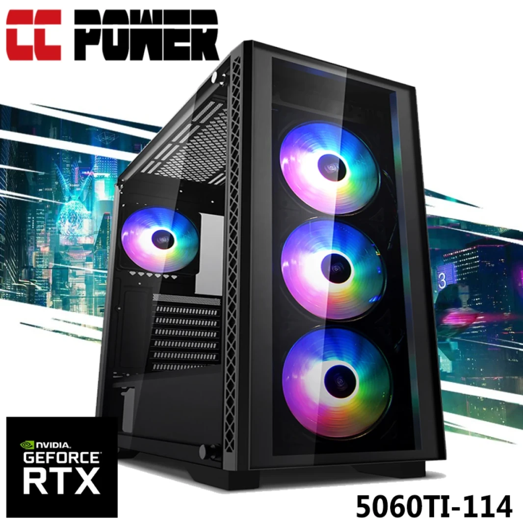 CC Power 5060TI-114 Gaming PC 12GEN Intel Core I9 16-CORES W/ NVIDIA RTX 5060TI 8GB DDR7 & ADVACTION AIR COOWER